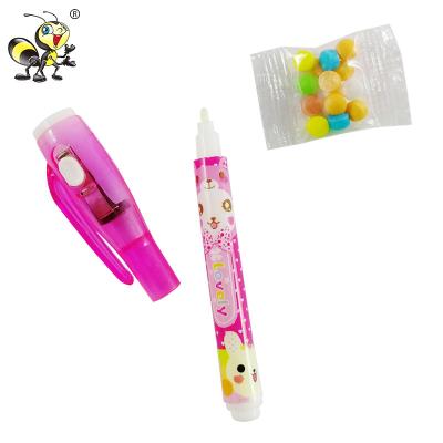 China Promotional Toys Pen Ignition Kids Invisible Secret Surprises With New Wholesale And Novelty Laste Light Candy Plastic Toys Softly for sale