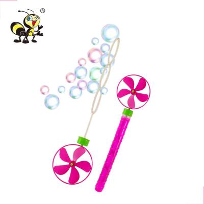 China Wholesale Plastic Fan Windmill Magic Wand Toys Bubble Water Toys Mini Colorful Wands Soap Toy Kids Water Bubble Magic Magic Wands For Kids for sale