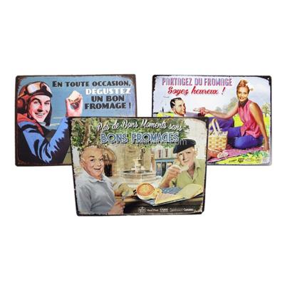 China Worldwide Customized Hot Sale Vintage Tin Signs Embossed Wall Hanging Metal Plaque Poster for sale