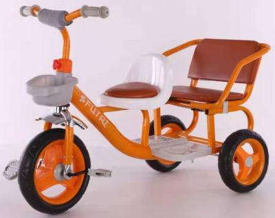 China 2019 Most Popular Tricycle Two Seats Baby Tricycle Most Seat Children Tricycle Two Seat Kids Steel Frame For Twins for sale