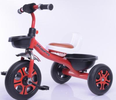 China Super thick steel frame kids ride on car baby bike 3 wheel child tricycle with thick metal frame for sale