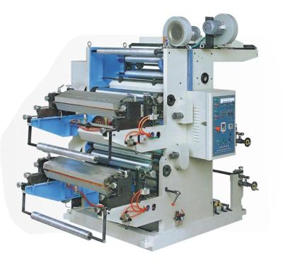 China Film /Paper Printing Automatic Flexographic Machine 2 Color Low Price Printing / Flexo Printing Machine for sale