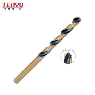 China Metal Drilling Round Shank HSS Twist Drill Bits Fully Ground Drill Bits For Aluminum for sale