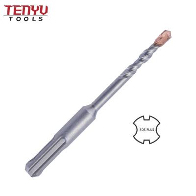 China Single Tip Masonry Tungsten Carbide Drill Bit with S4 Flute SDS Plus Rotary Hammer Masonry Drill Bit for Concrete Hard Stone Wall for sale