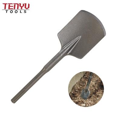 China 40Cr Hard Steel Rotary Soil Hammer SDS Max Shank Clay Spade Chisel Drill Bit For Digging Hard Soil Gravel for sale