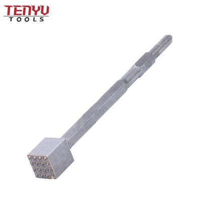 China Square 17 A/F Concrete Breaker Tooth Head Bushing Hammer Tool Concrete Electric Hex Shank Concrete Chisel For Demolition And Concrete Breaker for sale