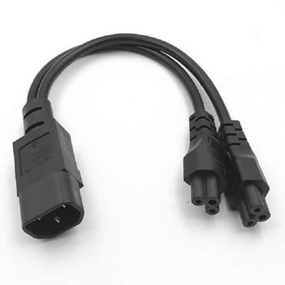 China COMPUTER Y E. Splitter Power Extension Cable - European USA C14 to 2 x C5 Male & Female AC Power Cord for Computer for sale