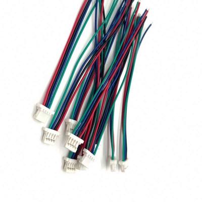 China Custom ZH Electronic Shipping And Handling Single 1.0mm Cord 4pin Connection Plug With 10cm 20cm Cable for sale