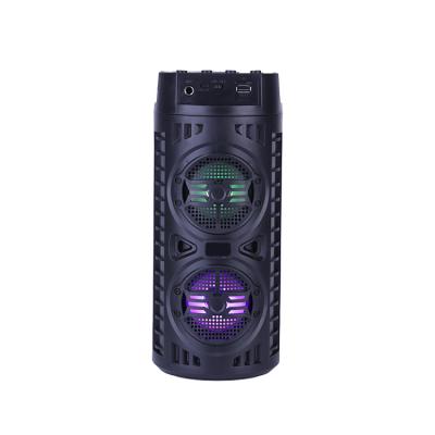 China LED Flashing light Wholesale New Arrival Portable Speaker Dual 3inch Horn Speaker Small Tws Speaker With Colorful Lights for sale