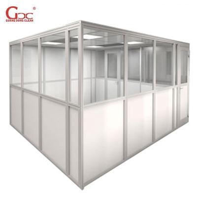 China Class 1K 50m2 9pcs FFU Prefab Cleanroom / Hardwall Cleanroom for sale