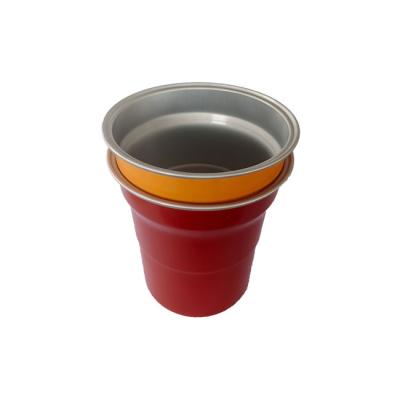 China Beverage Cups Coffee Foil Disposable Milk Tea Cups Hygiene And Safety Aluminum Cup for sale