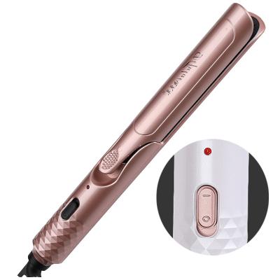 China Hotel Liya 2 in 1 Titanium Hair Flat Iron Hair Straightener and Curler Flat Iron for sale