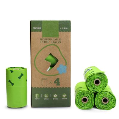 China Sustainable Customizable Wholesale Portable Pet Poop Bag Cleaning Full Biodegradable Pet Poop Bag Pet Supplies for sale