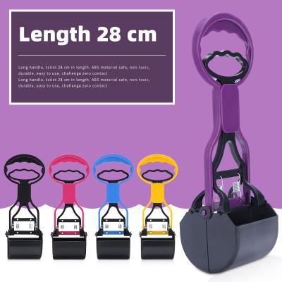 China Durable Portable Long Handle Non-Toxic ABS Dog Drop Shovel Pet Pooper Picker for sale