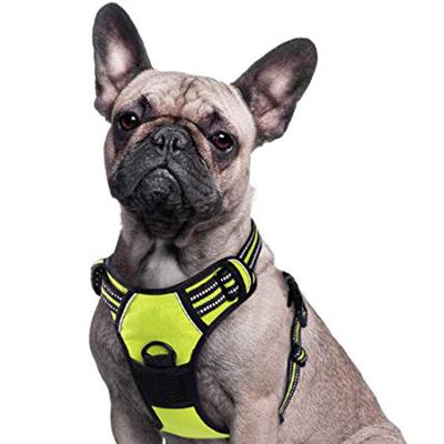 China Custom Breathable Vest Reflective Middle And Large Dog Harness Adjustable Leads Dog Harness for sale