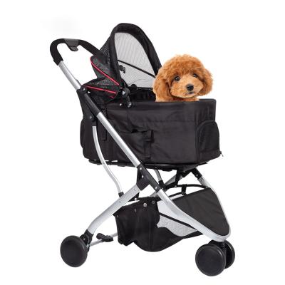 China 3 Wheel Single Detachable Pet Stroller Lightweight And Breathable Dropshipping Pet Supplies for sale