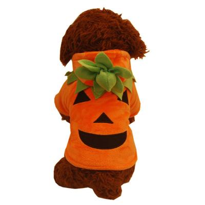 China Viable Halloween Demon Pumpkin Pet Costume Orange Windproof Dog Winter Vest Jacket for sale