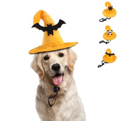 China Viable Funny Halloween Pumpkin Spider Pet Apparel Cats Wear Hair Accessories Dogs Hats for sale