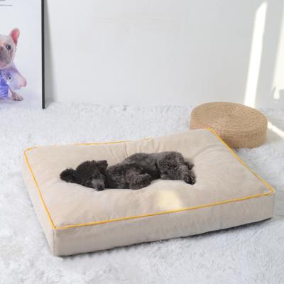 China Travel Boutique Soothing Dog Bed Foam Material Luxury Rectangle Non Slip Dog Beds for sale