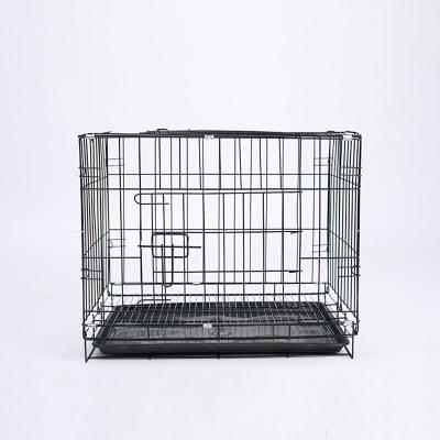 China Dog Cages Small Pet Kennel Folding Breathable Barrier Medium Large Steel Cat Crate Kennel for sale