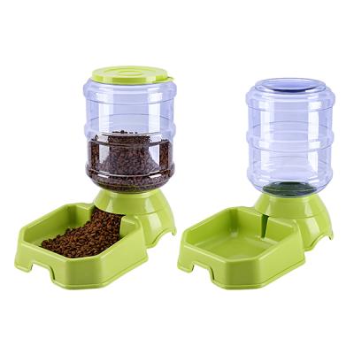 China High Quality Functional Plastic 3.8L Pet Automatic Feeding Automatic Dog Water Food Bowl Dispenser for sale