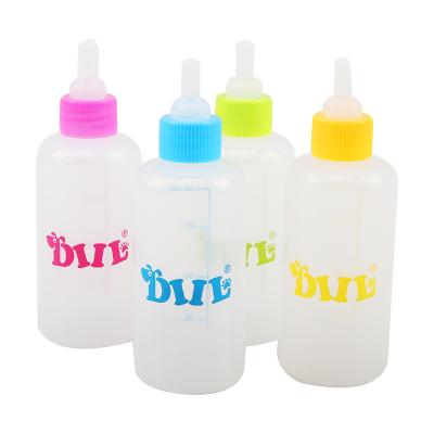 China Sustainable Pet Milk Feeder Bottles Cat Puppy Silicone Nursing Bottle Pet Nipple for sale