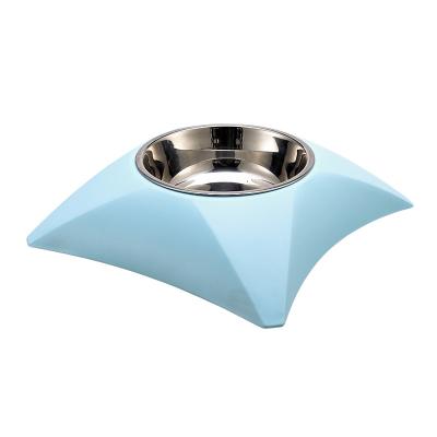 China Automatic Raised Stainless Steel Pet Rolls Cat Raised Stand Pet Food Driver Dog Bowl Neat Dish for sale