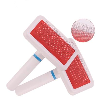 China Sustainable Pet Supplies Dog Pet White Cleaning Balloon Needle Paint Stainless Steel Cat Hair Brush for sale