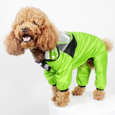 China Viable Waterproof Detachable Hooded Dog Jacket Raincoat Pet Only Evening Reflective Vest for sale