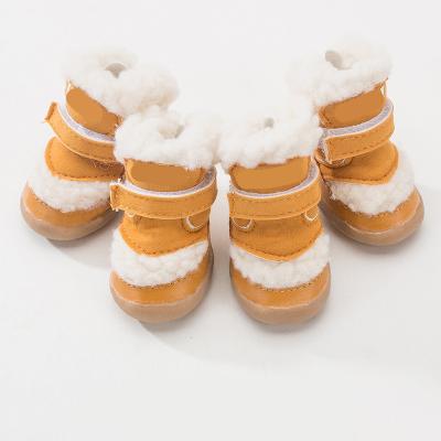 China Pet Thick Warm Outdoor Viable Suit Autumn Winter Snow Booties Anti-Slip Foot Covers Dog Shoes for sale