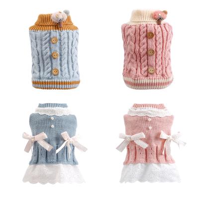 China Viable Winter Keep Warm Vest Cat Jacket Pet Knitted Sweater Fashion Dog Cotton Coat for sale