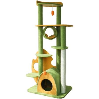 China New Trend Forest Multifunction Tree Villa Cat Viable Shelf Rain Cat Climbing Frame Large Jumping Platform for sale