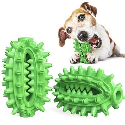 China Cactus Sustainable Shape Chewing Stick Toy Teeth Cleaning Pet Leaky Rubber Driver Dog Toothbrush Grinding Toy for sale