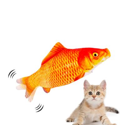 China Catnip Fish Sustainable Soft Simulation Cotton Interactive Soft Pet Toy For Cat for sale