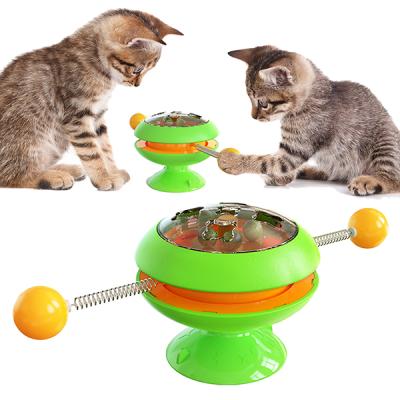 China Running Balance Cat Stick Fashion Pet Supplies Factory Price Self-sustainable Turntable Toys Ball In Good Condition for sale