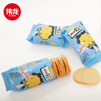 China WEILONG Potato Chips Squid Snack Potato Chips Natural Flavor Baked Food for sale