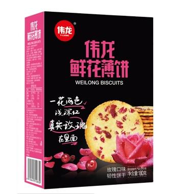 中国 Rose Flavor Biscuit Flower Cake Normal Wholesale Sweet Cookies 販売のため