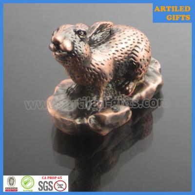 China High quality 12 Chinese zodiac 3D Rabbit metal tabletop decoration for sale