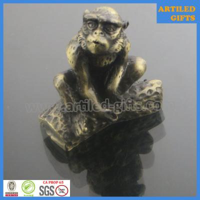 China 3D Antique gold immitation metal animal crafts of Monkey for sale