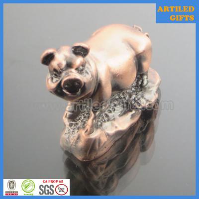 China Plated antique brass animal tabletop souvenirs 3D zinc alloy Pig for sale