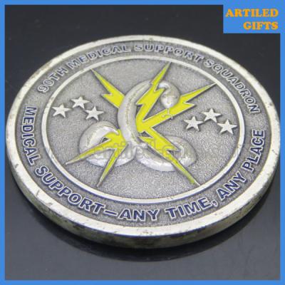 China Excellence Integrity Service 90th Medical Support Squadron antique challenge coin for sale