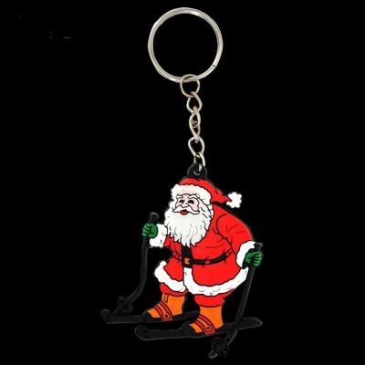 China Hot selling Christmas gifts, cheap PVC rubber Santa Claus key holder for sale