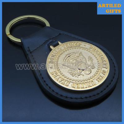 China President of the United States Donald Trump seal badge leather keychains for sale