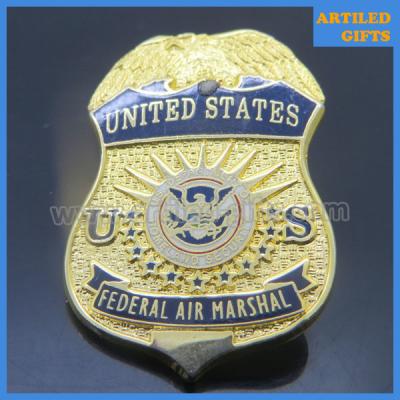 China Gold base United States Department of Homeland Security Federal Air Marshal badge for sale