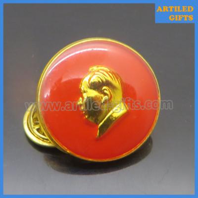 China China revolution leader Chairman Mao Zedong gold lapel pins for sale