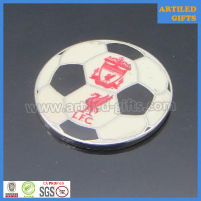 China Nickle plating hard enamel UK LFC Liverpool Football club zinc alloy metal tag for sale