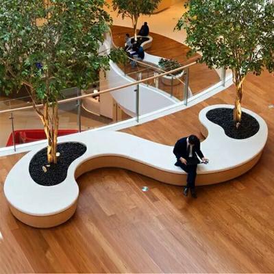 China Modern Customized Large Pot and Chair Fiberglass Loungers Designer Garden Lounge Sofa Outdoor Bench Seat for sale