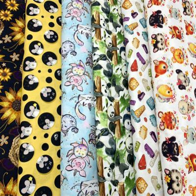 China China Wholesale Shrink-Resistant Stain Shirt Fabric Printed Kids Cartoon Cloth 100% Cotton Printed Textile Fabric for sale