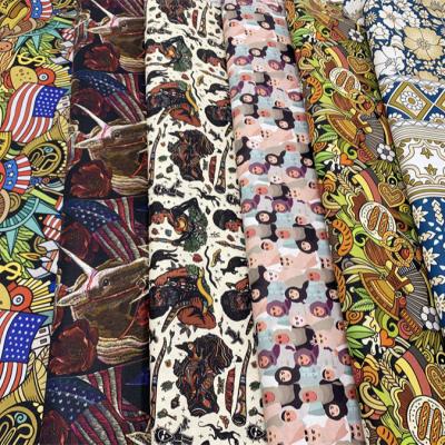 China Wholesale China Anti-Static Fabric Organic Stain Fabric Digital Printing 100% Cotton Printed Textile Fabric Sold By Yards for sale