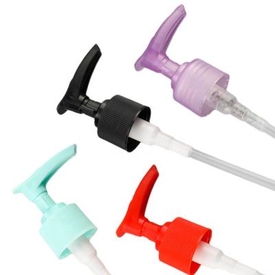 China New non refillable black red purple green plastic pp clip lotion pump 20/410 24/410 28/410 for sale